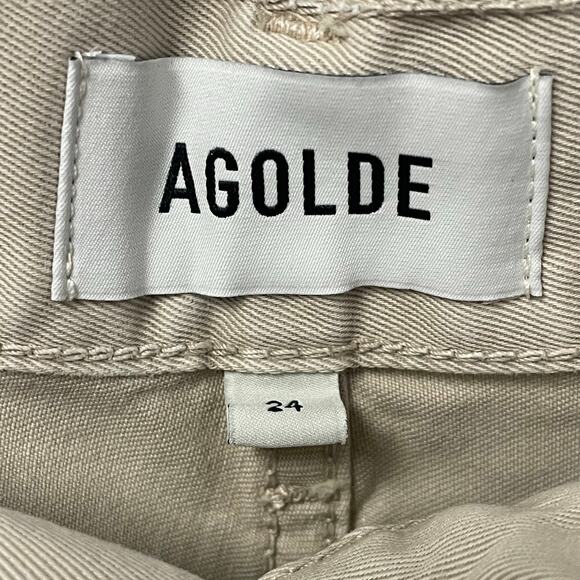 NWT AGOLDE Sefton Pant in Comb Cream Pure Cotton Womens Size 24 - Picture 6 of 10